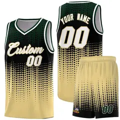 Khaki Gradient Dots Pattern Team Basketball Jersey 1