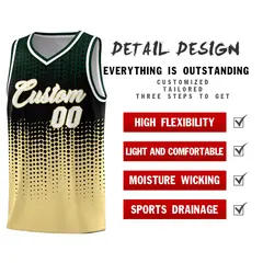 Khaki Gradient Dots Pattern Team Basketball Jersey 2
