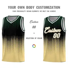 Khaki Gradient Dots Pattern Team Basketball Jersey 3