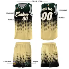 Khaki Gradient Dots Pattern Team Basketball Jersey 5