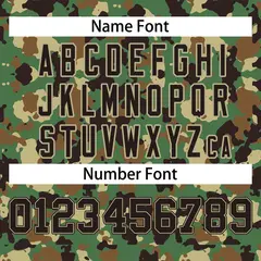 Khaki Green-Brown Camo Sleeveless Authentic Baseball Jersey 3