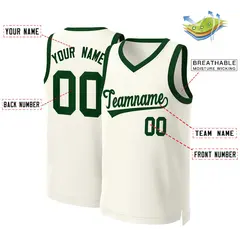 Khaki Green Classic Basketball Jersey 2