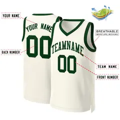Khaki Green Classic Basketball Jersey 2