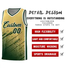 Khaki Green Splash Basketball Uniforms for School 2