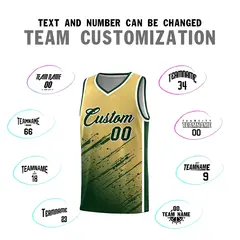 Khaki Green Splash Basketball Uniforms for School 4