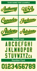 Khaki Kelly Green-Gold Classic Hockey Jersey 3