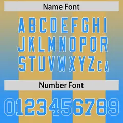 Khaki Light Blue Gradient Vertical Stripe Football Jersey 4