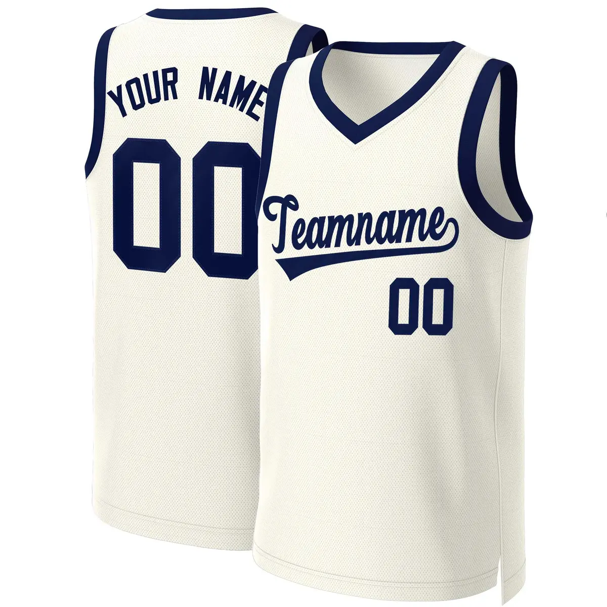 Khaki Navy Classic Basketball Jersey