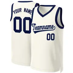 Khaki Navy Classic Basketball Jersey 1