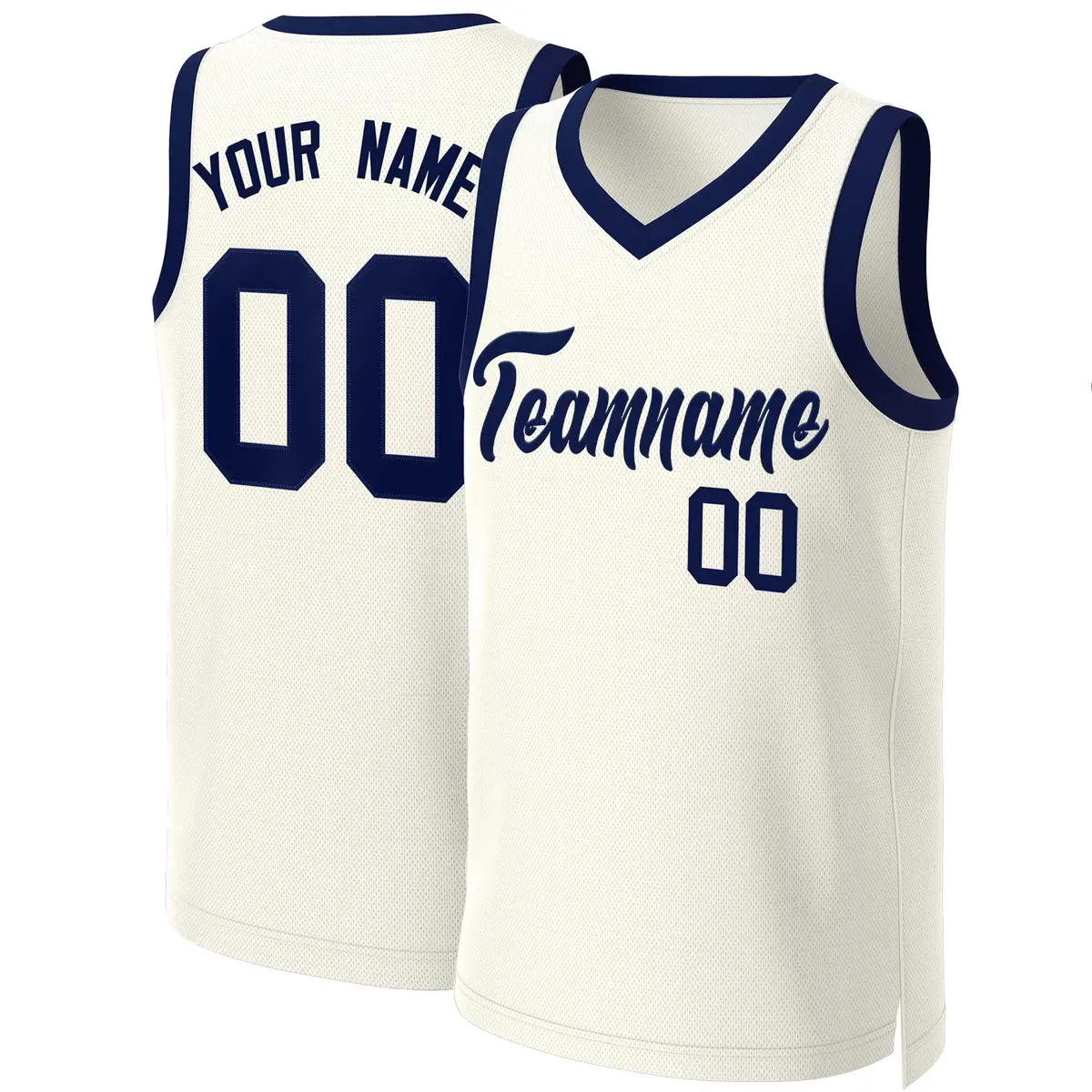 Khaki Navy Classic Basketball Jersey