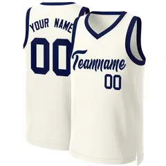 Khaki Navy Classic Basketball Jersey 1