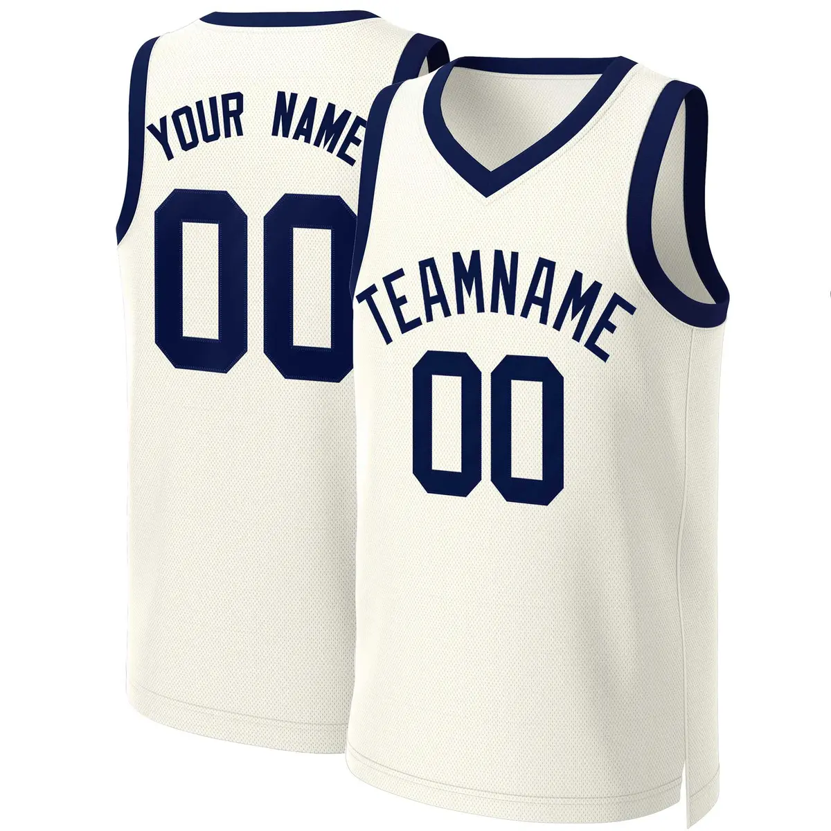 Khaki Navy Classic Basketball Jersey
