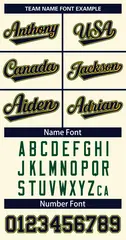 Khaki Navy Gold-Green Classic Hockey Jersey 3
