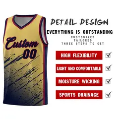 Khaki Navy Splash Basketball Uniforms for Match 2