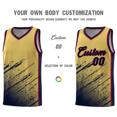Khaki Navy Splash Basketball Uniforms for Match 3