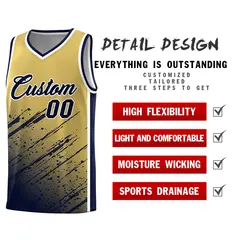 Khaki Navy Splash Basketball Uniforms for Practice 2