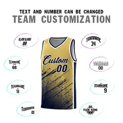 Khaki Navy Splash Basketball Uniforms for Practice 4