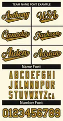 Khaki Old Gold-Black Classic Hockey Jersey 5