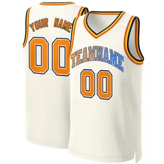 Khaki Orange-White Classic Gradient Basketball Jersey 1