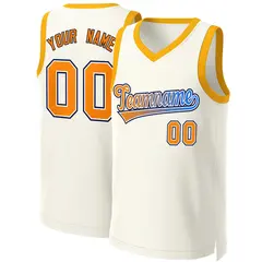 Khaki Orange-White Classic Gradient Basketball Jersey
