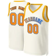 Khaki Orange-White Classic Gradient Basketball Jersey 1