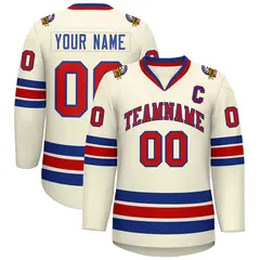 Khaki Red-Royal Classic Hockey Jersey 1