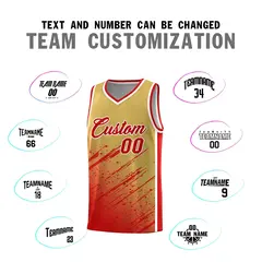 Khaki Red Splash Basketball Kit for Match Day 4