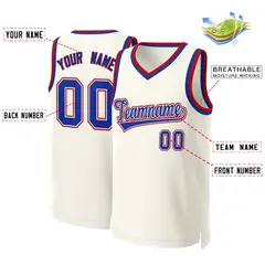 Khaki Royal-White Classic Basketball Jersey 2