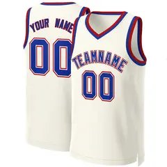 Khaki Royal-White Classic Basketball Jersey
