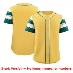 Khaki Teal Cream Sleeve Flag Lace Baseball Jersey 7