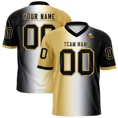 Khaki White-Black Gradient Fashion Authentic Football Jersey 1