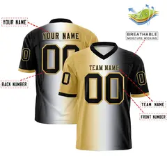 Khaki White-Black Gradient Fashion Authentic Football Jersey 2
