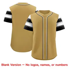 Khaki White Black Sleeve Flag Lace Baseball Jersey 7