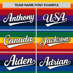 LGBT Rainbow Pride Month Color Block Baseball Jersey 3