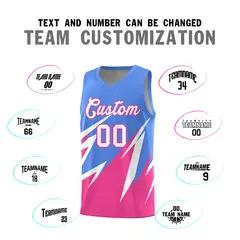 Light Blue Abstract Mountain Pattern Basketball Jersey 3