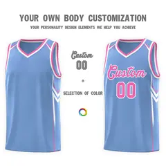 Light Blue Arrow Graffiti Sports Uniform Basketball Jersey 3
