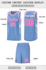 Light Blue Arrow Graffiti Sports Uniform Basketball Jersey 5