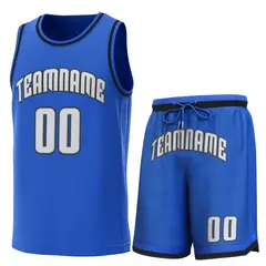 Light Blue Black Classic Sets Basketball Jersey 1