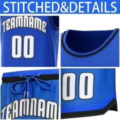 Light Blue Black Classic Sets Basketball Jersey 6