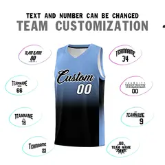 Light Blue Black Gradient Fashion Basketball Jersey 4