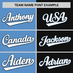 Light Blue Black Striped Two Tone Authentic Baseball Jersey 3