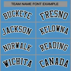 Light Blue Black-White Raglan Varsity Full-Snap Letterman Jacket 5