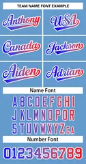 Light Blue Blue-White Classic Gradient Basketball Jersey 3