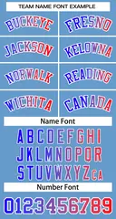 Light Blue Blue-White Classic Team Basketball Jersey 3