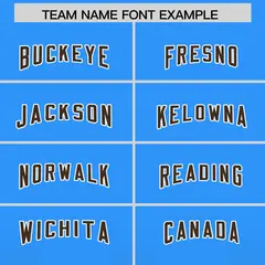 Light Blue Brown Gradient Vertical Stripe Football Jersey 3