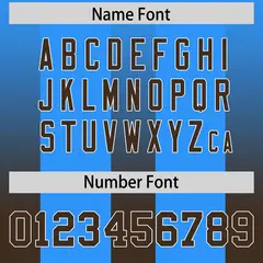 Light Blue Brown Gradient Vertical Stripe Football Jersey 4