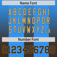 Light Blue Brown Gradient Vertical Stripe Football Jersey 4