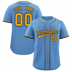 Light Blue Classic Authentic Baseball Jersey 1