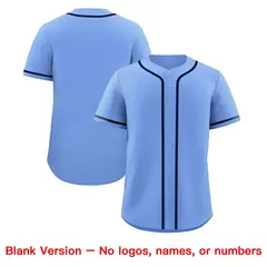 Light Blue Classic Style Baseball Jersey Uniform 8