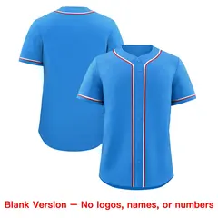 Light Blue Classic Style Baseball Jersey Uniform 8